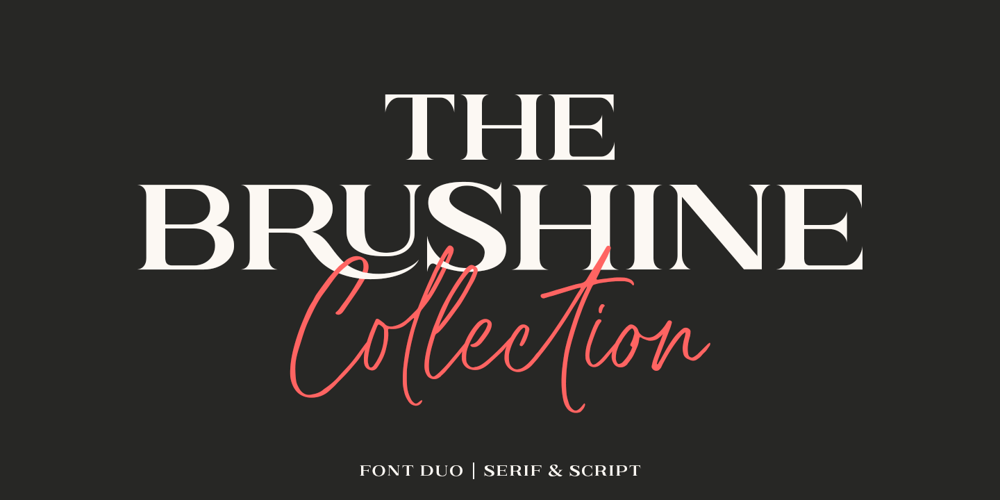 Ejemplo de fuente Brushine Collection Serif